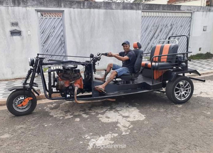 morador-de-artur-nogueira-usa-pecas-de-ferro-velho-para-criar-triciclo-gigante-correio-nogueirense-capa