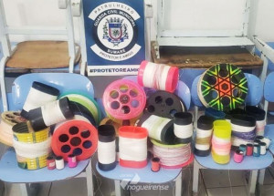 guarda-municipal-de-sumare-apreende-inumeros-carreteis-de-linha-chilena-correio-nogueirense