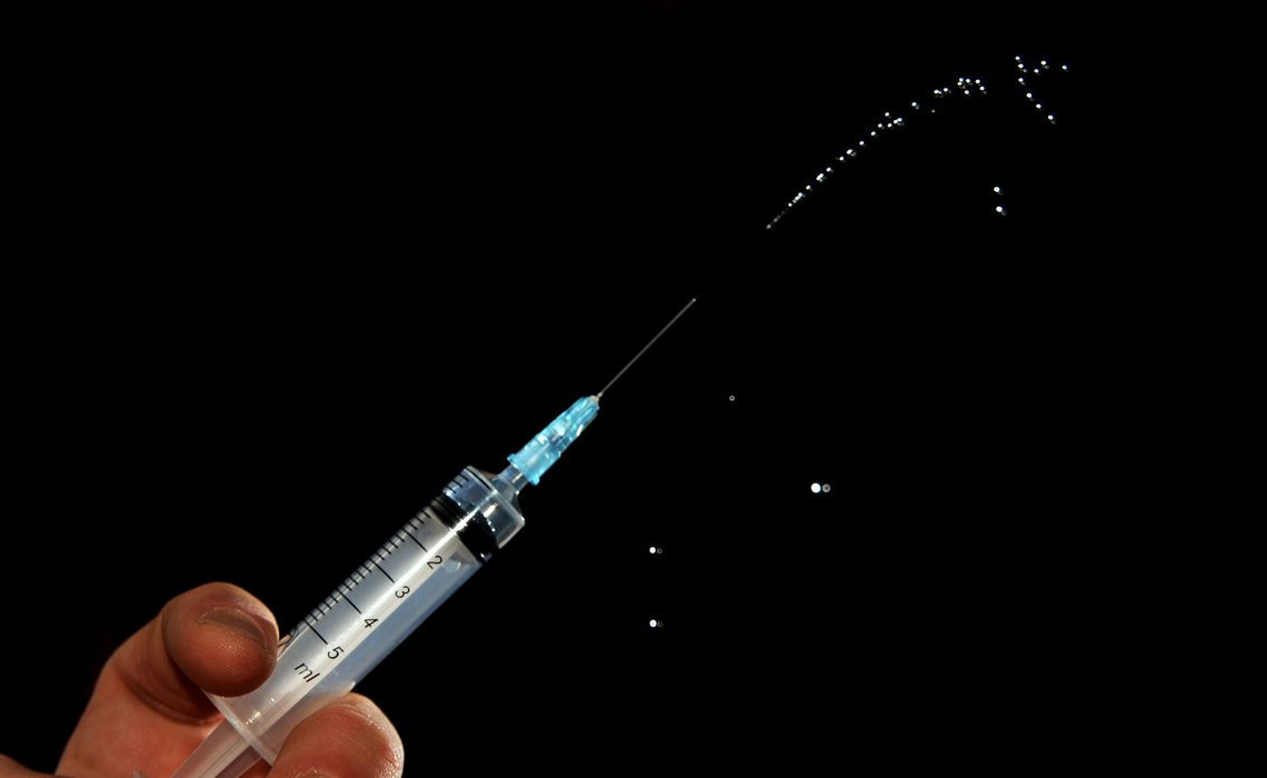 General view of a Medical syringe