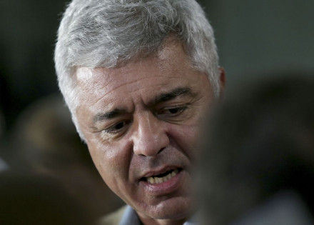 O senador eleito Major Olimpio, durante entrevista á imprensa