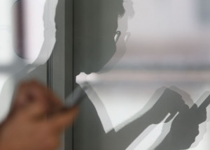 Smartphone, celular,  em uso.