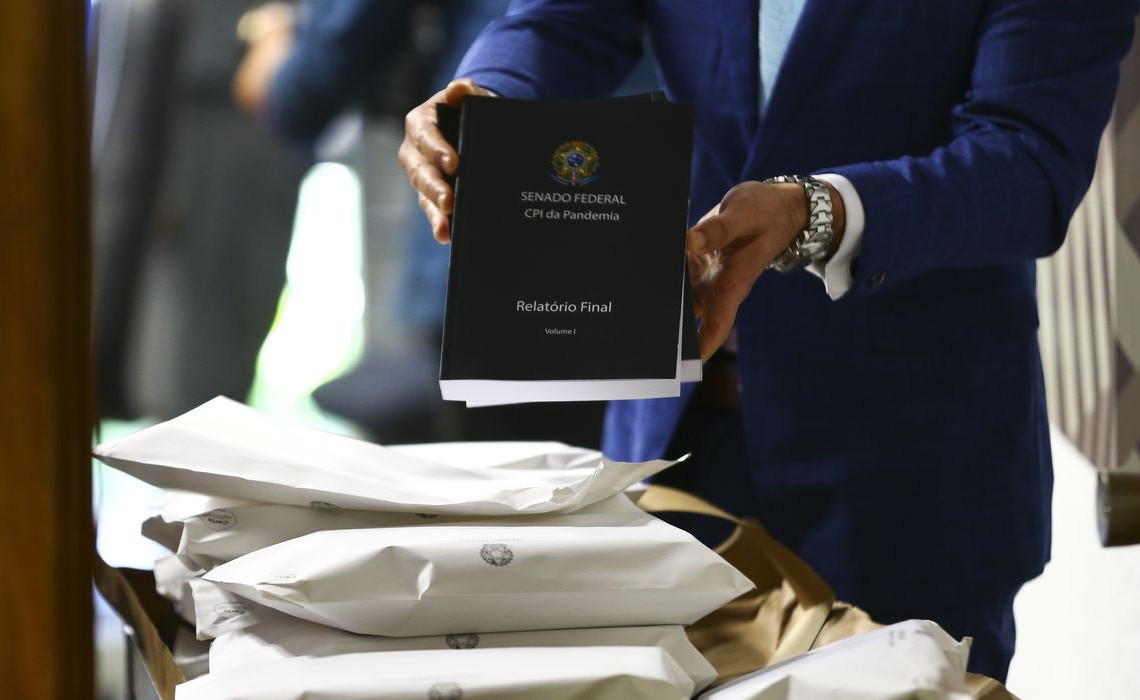 Sessão para leitura do relatório da CPI da Pandemia.